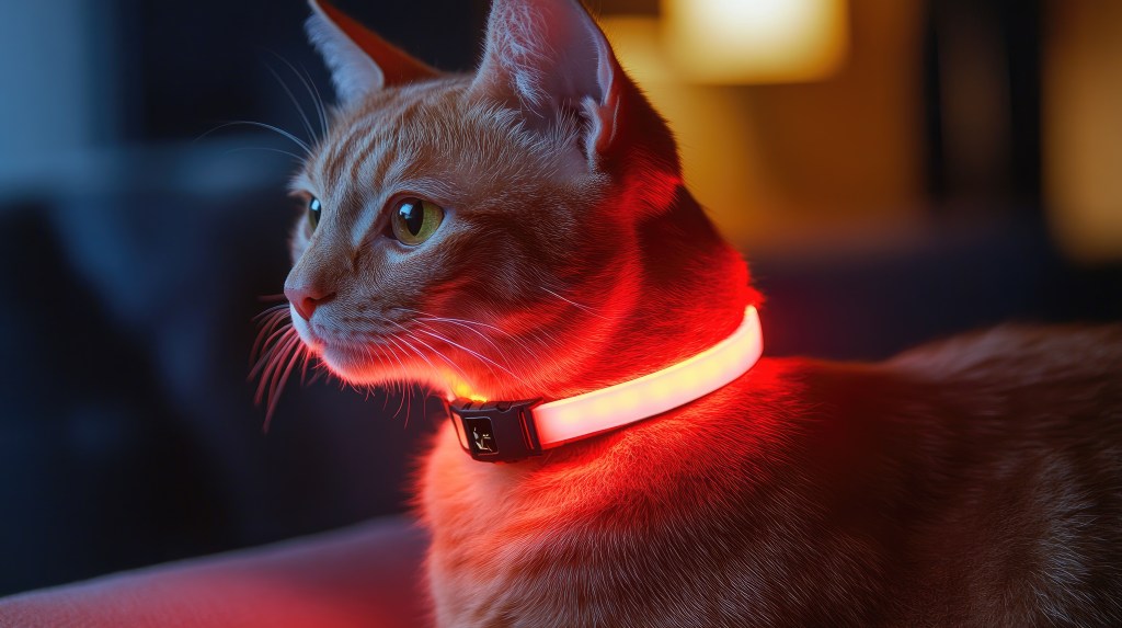 cat with GPS tracking collar